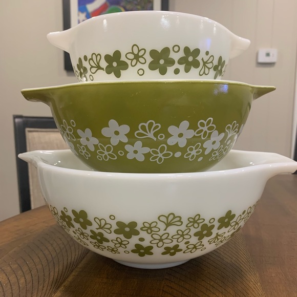 Pyrex Other - Vintage Pyrex Spring Blossom Bowls 441,442,443